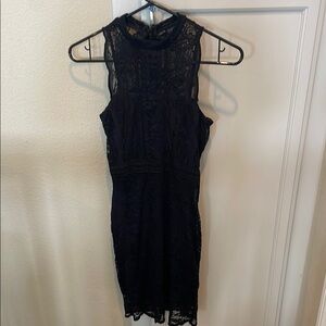 Elegant Black Lace Dress